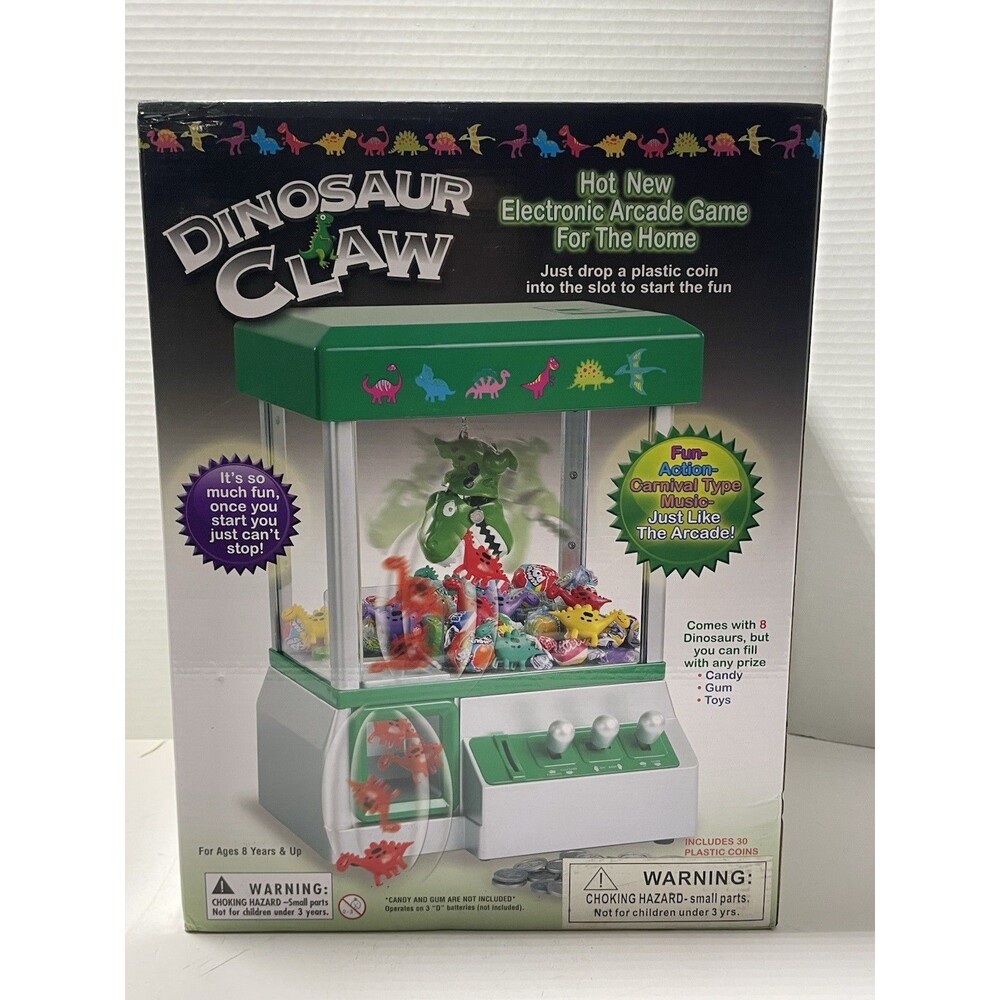 New Open box The Dinosaur Claw Grabber Grabbing Candy Toys Arcade Game 🕹️ 🦕
